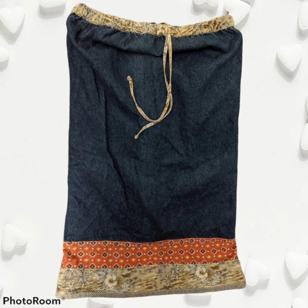 Zanoni by jalate Cottage core jean skirt